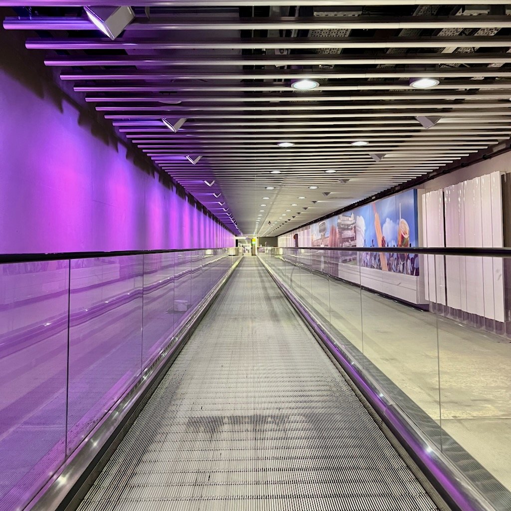 Walkway tunnel at Heathrow Terminal 5